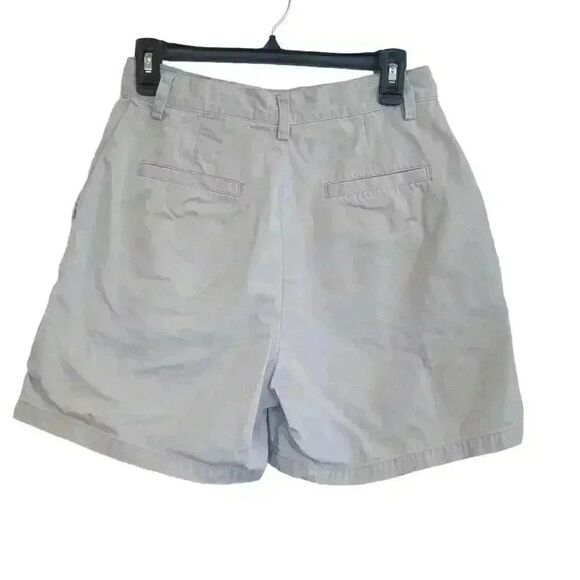 Eddie Bauer Women's Light Stone Gray Cotton Flat Front Shorts - Picture 6 of 9